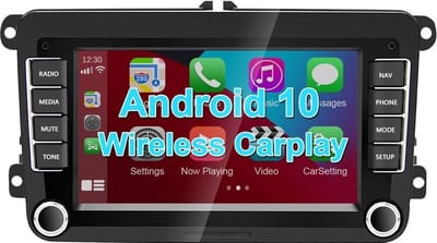 TechU™ Autoradio T133 – Geschikt voor Volkswagen, Seat en Skoda Auto’s – 2 Din – 7.0 inch Touchscreen Monitor – FM radio – Bluetooth & Wifi – USB – SD – Handsfree bellen – Incl. GPS Navigatie – Android 10 – 1GB RAM +16GB ROM