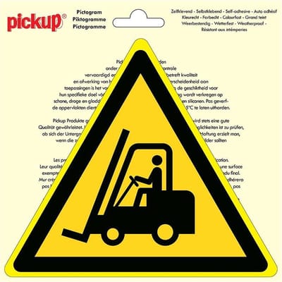 Pickup Pictogram driehoek 20 cm - Transportvoertuigen