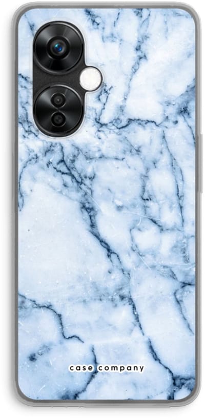 Case Company® - Hoesje geschikt voor OnePlus Nord CE 3 Lite hoesje - Blauw marmer - Soft Cover Telefoonhoesje - Bescherming aan alle Kanten en Schermrand