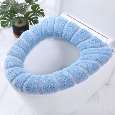 Bovista Wc Bril Hoes - Toiletbril Cover - Toiletbril - Wc Deksel - Wasbaar - Verwarmde Wc Bril - (Niet Elektrisch) - Warm - Blauw