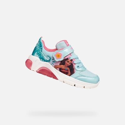 GEOX FADINLIGHT MEISJES Sneakers - WATER/KORAAL - Maat 28