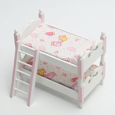 Miniatuur baby poppenbed ornamenten voor 1:12 poppenhuis decoratie