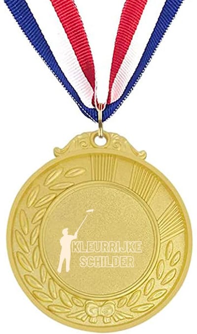 Akyol - kleurrijke schilder medaille goudkleuring - Schilder - familie vrienden - cadeau