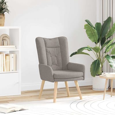vidaXL Fauteuil Taupe 63 x 67 x 94 cm Stof en multiplex