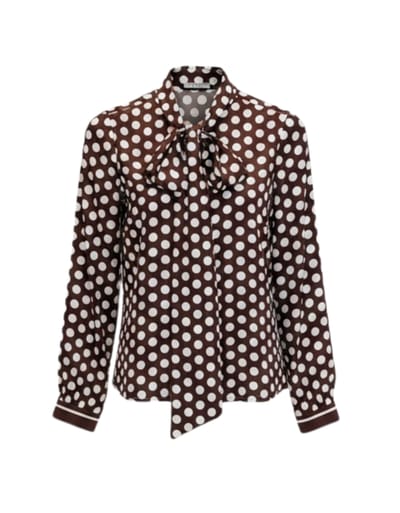 Herzen's Angelegenheit Bluse Mit Schleife Blouses Donkerbruin 25263-6056
