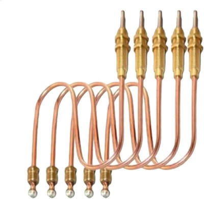 Gas Thermo-element Set - Vlam Sensor - Apparaten Repareren - Hoge Gevoeligheid - 5 Stuks 30cm - Zilverkleurig