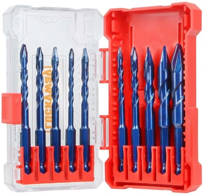 10-delige Excentrische Boor Set voor Tegel, Glas, Metaal en Beton - Inclusief Opbergkoffer