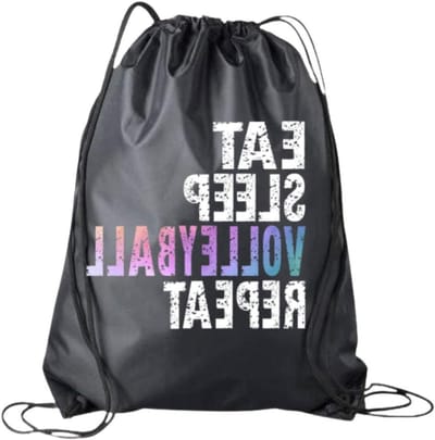 Volleybal Rugzak - Cinch Sack - Sporttas - Volleybal Thema - 45x32 cm
