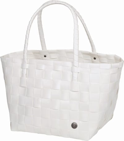 Handed By - Duurzame handgevlochten boodschappentas - Shopper - Weekendtas - Strandtas - Sporttas - Paris - wit - white
