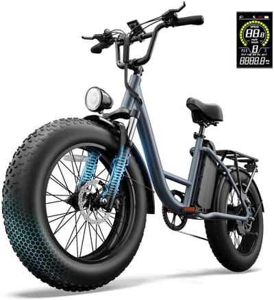 Qekud E20 PRO E-Bike - 20 inch Fatbike - Elektrische Fiets - 250W motor - 48V 15.6Ah Accu - 7 versnellingen- 50-75km actieradius