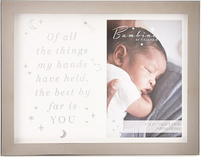 Baby fotolijst zilver of all things my hands have held van Bambino by Juliana