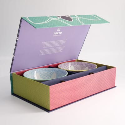 Tokyo Design Studio Japanse Porseleinen Kommen Set - Lily Flower 550ml 14.4x6.8cm
