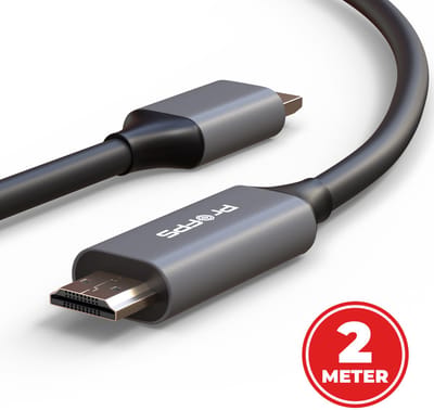 ProFPS DisplayPort naar HDMI Kabel 2M – 4K/60Hz – DP naar HDMI