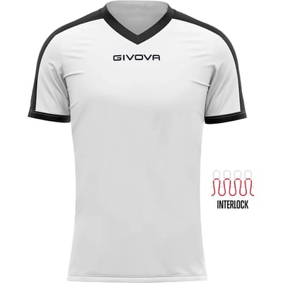 Sportshirt Givova Wit/Zwart, maat S, MAC04 Revolution