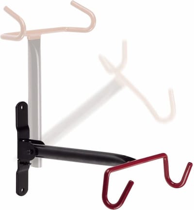 Falkx Opklapbare fietsdrager wandmodel - staal - zwart - max. 20 kg - rubberen bescherming