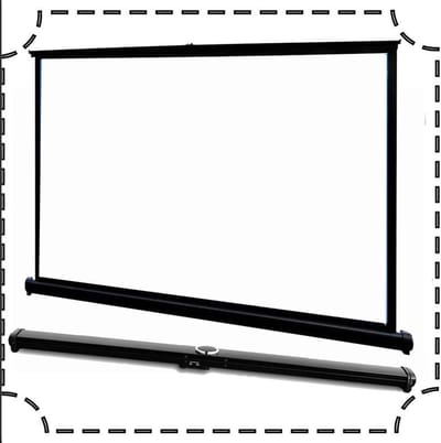 Draagbaar Projectiescherm - Mobiel Scherm - Buiten Films Kijken - Stabiel Standaard Ontwerp - 40 Inch 4:3 - Wit