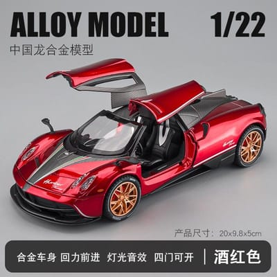 1:22 Pagani Huayra Dinastia Hypercar Legering Metaal Diecast Modelauto Hoge Simulatie Verzamelaar Kinderspeelgoedauto Geluid En Licht red