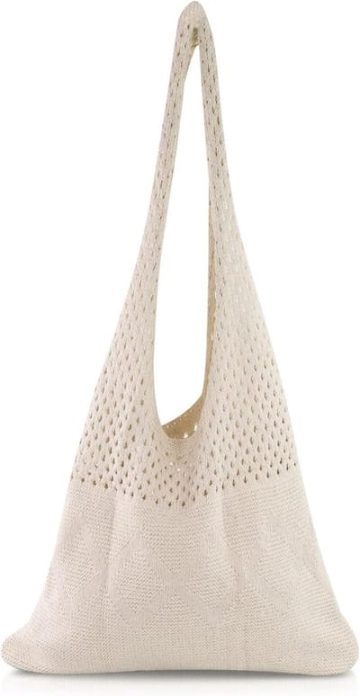 Bohemian stijl strandtas voor dames, ruime boodschappentas voor vakantie, strand en winkelen, casual en trendy draagtas