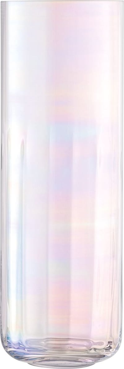 L.S.A. - Pearl Kandelaar met Kaars 38,5 cm - Glas - Wit