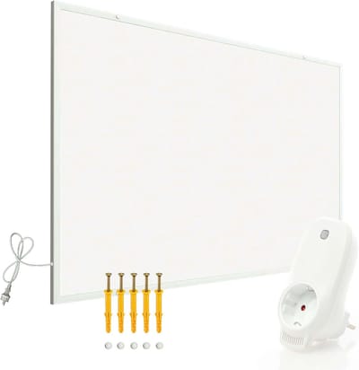 Infrarood Warmtepaneel - Verwarmingspaneel Elektrisch - Ruimte Verwarmen - Energiezuinig - 92 x 62 cm - Wit