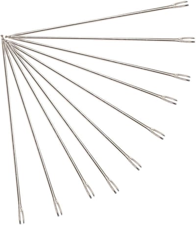 Poppenhaar-ontwortelingsnaalden - Set van 10 stuks voor het maken van poppen - Haarnaalden voor poppenhaar - Breinaald voor poppenhaar - 0,6 mm