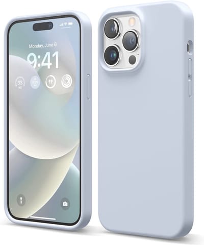 Hoesje Geschikt voor iPhone 14 Plus - zacht siliconen - Liquid Backcover - Babyblauw