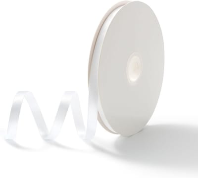 Decoratieve Satijnen Cadeaulint van 10 mm en 45 m voor Bruiloften, Cadeauverpakking en Creatieve Projecten in Wit