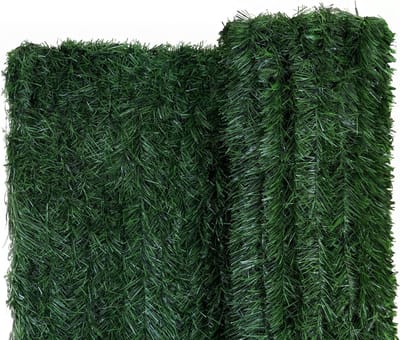 Kunsthaag Privacyscherm - PVC Schutting - Balkon Afschermen - 95% Verduistering - 180x1000cm - Groen