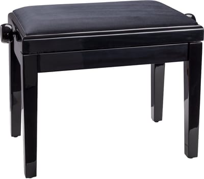 Konig & Meyer 13922 Piano bench hoogglans zwart, zitting zwart velours