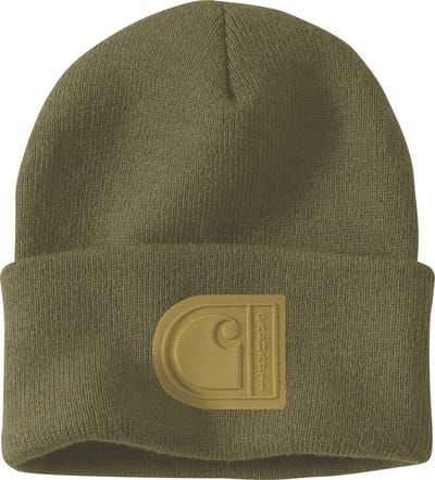Carhartt Knit -muts met omgeslagen rand en C-patch 107190