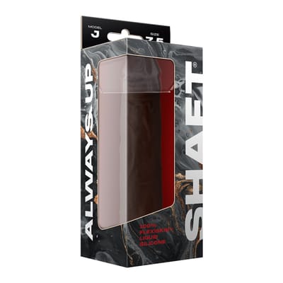 Shaft Model J 7.5 inch Liquid siliconen dildo Mahogany - Zwart - 19.5 cm