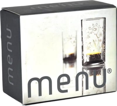 Waxinelichthouder met frosted patroon - set van 2 - MENU