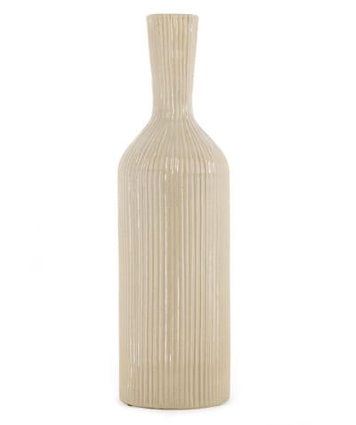 Aardewerk vaas conic M beige