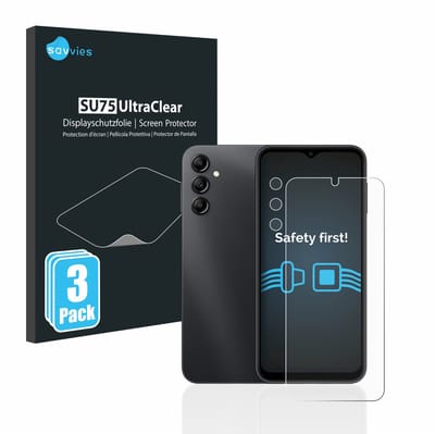 Savvies - Screenprotector voor Samsung Galaxy A14 4G (Voor+Camera) - Folie Beschermfolie transparant 6 Stuks