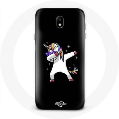 Coque - Dab - Galaxy J3 2017 - Souple - Licorne - Noir noir