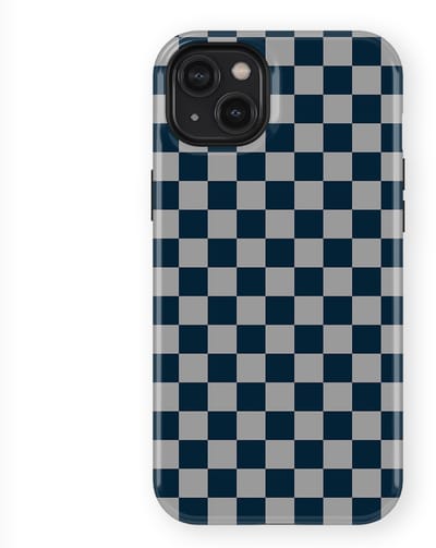 Design Hoesje geschikt voor iPhone 14 Plus | Geschikt Voor Mag | Tiny Squares Checkered Print | Backcover geschikt voor iPhone 14 Plus Urban Grid