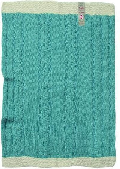 Lodger Baby Dreamer Acryl - Wiegdeken 75x100 cm - Tenderblue Cable