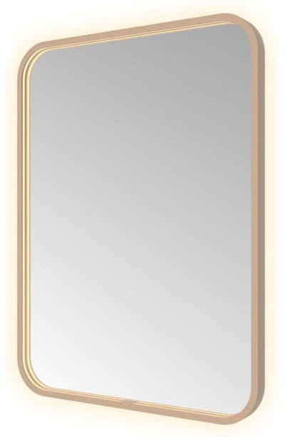 Hotbath &More Mirrors Soft Square LED Badkamerspiegel - Rechthoek - 80 x 60 cm - Geborsteld Koper Pvd