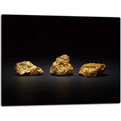 TMK ArtDeko - Snijplank - Glas - 52x40cm - Zwart/Goud
