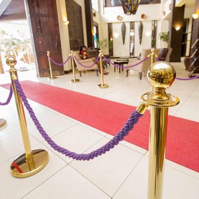 Gevlochten Touw - Afzetkoord - Evenementen Begeleiden - Luxe Uitstraling - 45 Meter - Paars