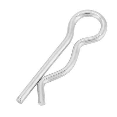 Dailygoods- Haarpin 1x18mm - Verzinkt Ijzer - R-type Kwartspeld - 50 Stuks - Industrieel Gebruik - Handig voor Vervangen - Retainer