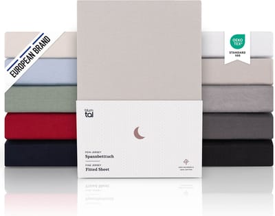 Blumtal Hoeslaken Premium Jersey - 90 x 200 cm - tot 25 cm Matrashoogte - Moonlight Grey - 100% Katoen
