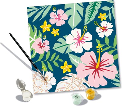 Ravensburger CreArt Exotic Flowers - Schilderen op nummer voor volwassenen