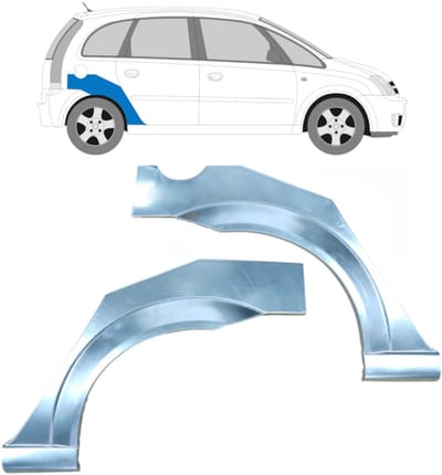 Reparatiepaneel achterspatbord voor Opel Meriva 2003-2010 / Links + Rechts / Set