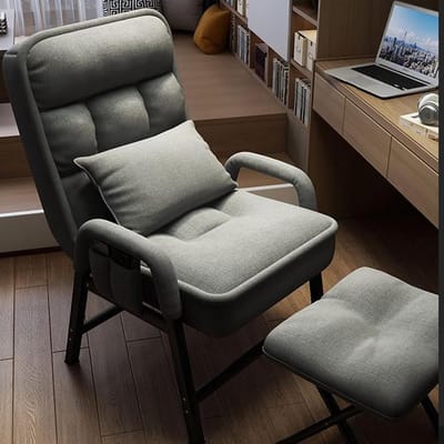 Verstelbare Loungestoel - Fauteuil Relaxstoel - Ontspannen in Huis - Met Voetenbank Zijvak - 300 lbs Draagvermogen - Meerdere Kleuren