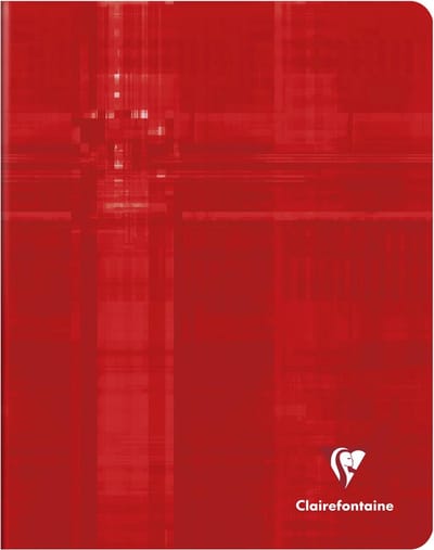 Clairefontaine schrift Metric, ft 16,5 x 21 cm, geruit 5x5 mm, rood 10 stuks