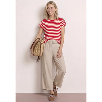 7/8 Wide Legs broek met riem