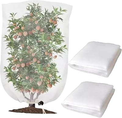 VHV - Plantenhoes - Plant Beschermhoes - 2stuks - Kweekhoes - Mesh Plant Guard - Hoes Met Rits En Trekkoord - Voor Tuin Terras Balkon - 60*60*120cm