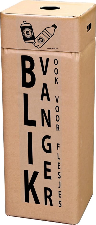 BLIK(flesjes)VANGER inzamelbak | inzamelbak blikjes | inzamelbak flessen | inzamelbak statiegeld blik | inzamelbak statiegeld flessen | afvalbak blikjes | afvalbak flessen