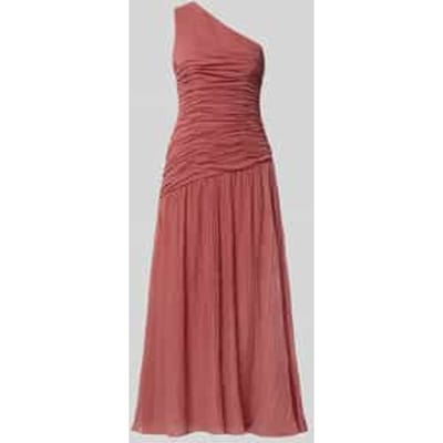 Fit and flare cocktailjurk met one-shoulder